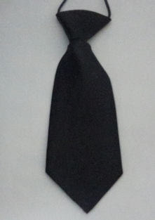 Baby stropdas satijn zwart
